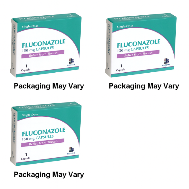 Triple pack Fluconazole 150mg Capsules.