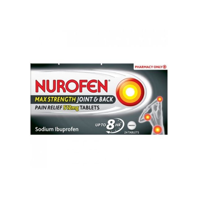 Nurofen Joint & Back Pain Relief 512mg Tablets 24