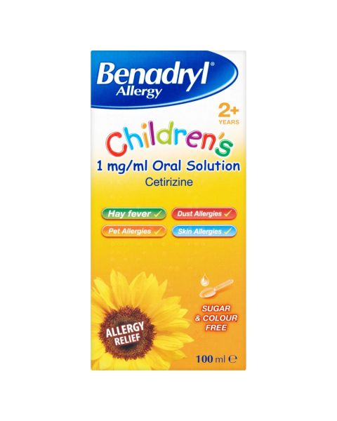 Benadryl Allergy Children's 1mg/ml Oral Solution 100ml