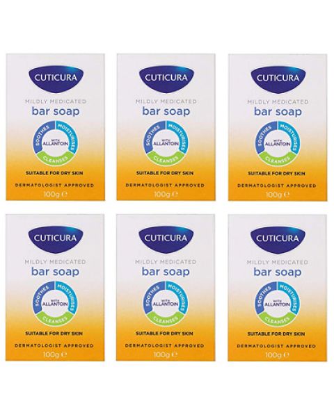 Cuticura Mildly Medicated Bar Soap 100g - 6 Pack