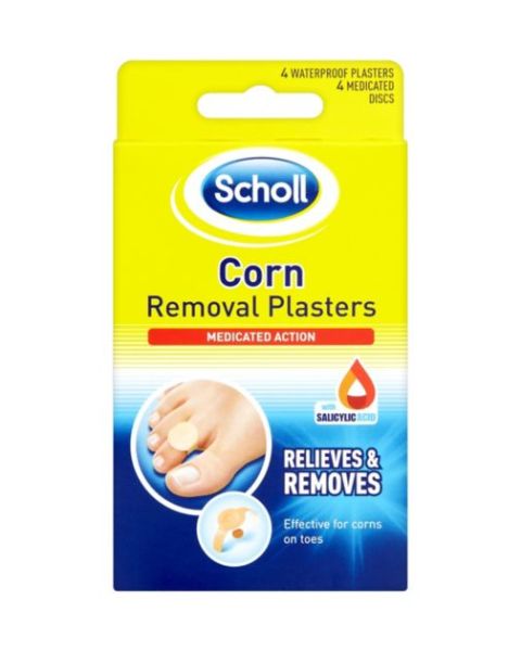 Scholl Medicated Washproof Corn Removal Plasters - 4 