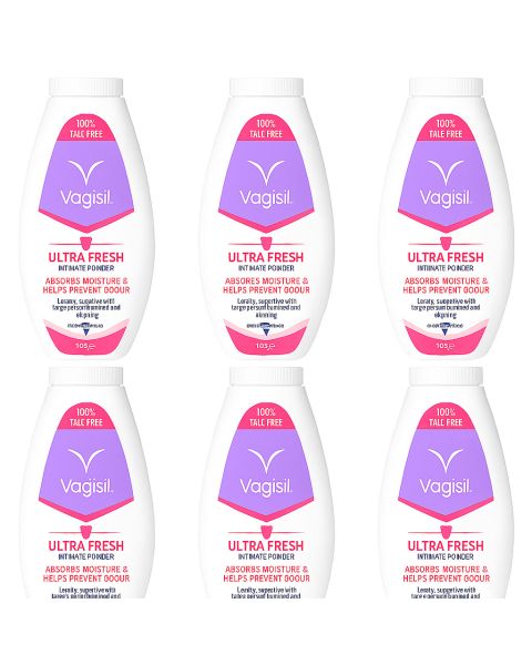 Vagisil Ultrafresh Intimate Powder 100g x 6