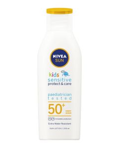 NIVEA SUN Kids Suncream Lotion SPF 50+ Sensitive Skin 200ml