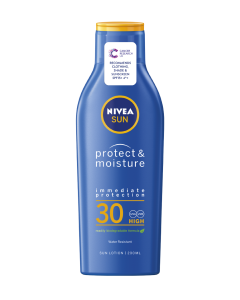 NIVEA SUN Suncream Lotion SPF 30, Protect & Moisture, 200ml