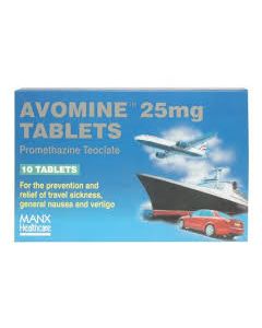 Avomine 25mg Tablets 10