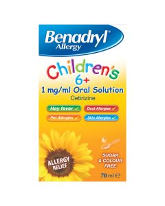 Benadryl Allergy Children's 6+ Oral Solution 70ml
