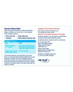 Benadryl Allergy Relief 12 Capsules