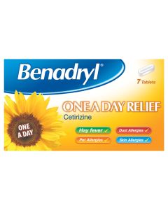 Benadryl One A Day Relief 7 Tablets