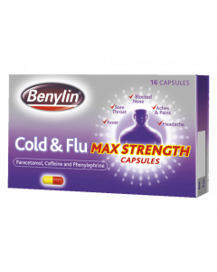 Benylin Cold & Flu Max Strength Capsules 16 