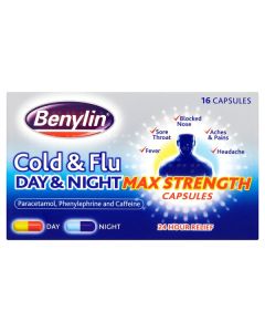 Benylin Cold & Flu Day & Night Max Capsules 16