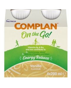 Complan On The Go Energy Release Drink Vanilla Flavour 4x200ml