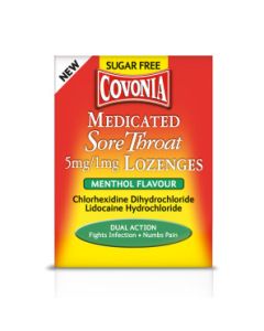 Covonia Medicated Sore Throat 5mg/1mg Lozenge Menthol 36