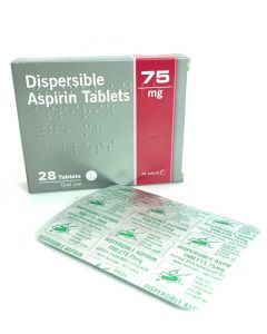 Aspirin 75mg Dispersible Tablets 28 