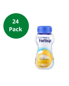 24 x Fortisip Vanilla High Energy Milkshake Supplement 200ml Bottle