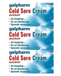 Galpharm Aciclovir Cold Sore Cream 2g x 3