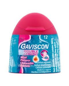 Gaviscon Double Action Tablets Handy Pack 12