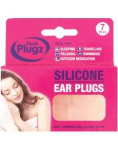 Hush Plugz Silicone Earplugs 7 Pairs