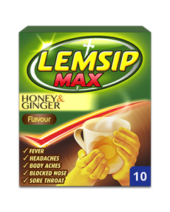 Lemsip Max Cold & Flu Honey & Ginger Sachets 10