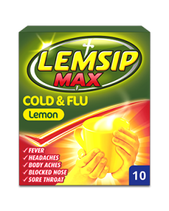 Lemsip Max Cold & Flu Lemon Sachets 10
