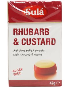 Sula Sugar-free Rhubarb & Custard 42g