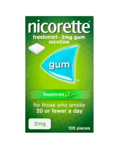 Nicorette Freshmint Gum 2mg 105 Pieces