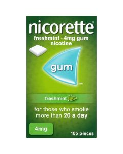 Nicorette Freshmint Gum 4mg 105 Pieces