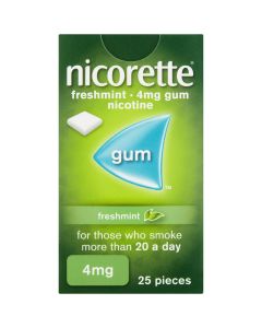 Nicorette Freshmint Gum 4mg 25 Pieces