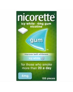 Nicorette Icy White Gum 4mg 105 Pieces