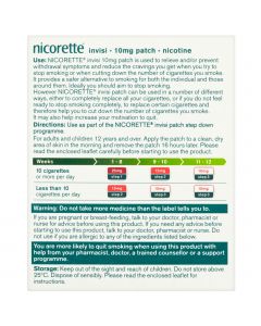 Nicorette Step 3 Invisi 10mg Patch 7 