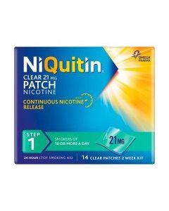 NiQuitin CQ 24 Hour Clear Patches - Step 1 21mg x 14