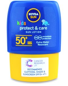 NIVEA SUN Kids Suncream Pocket Size Lotion SPF 50+, Protect & Moisture, 50ml