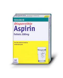 Numark Dispersible Aspirin 300mg Tablets 32