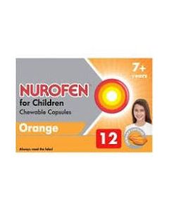 Nurofen for Children Chewable Capsules Orange 7 - 12 Years x 12