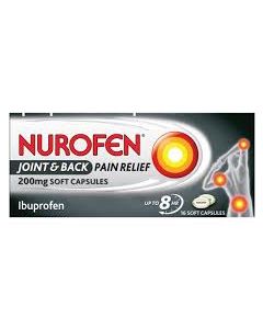 Nurofen Joint & Back Liquid Capsules 200mg 16