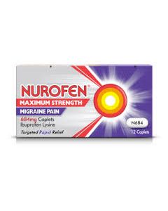Nurofen Migraine Pain Maximum Strength Caplets 12 