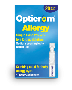 Opticrom Allergy Eye Drops - 20 Single Doses (Preservative Free)