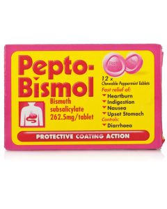 Pepto-bismol Tablets 12 Tablets