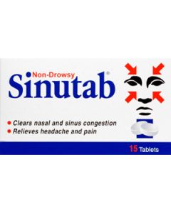 Sinutab Tablets Non-drowsy 15 Non-drowsy