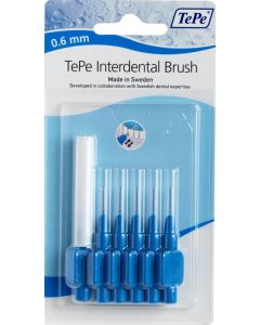 Tepe Interdental Brushes Blue 0.6mm 6 Blue