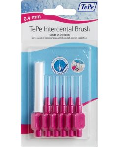 Tepe Interdental Brushes Pink 0.4mm 6 Pink