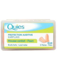 Quies Foam Ear Plugs Beige 3 Pairs