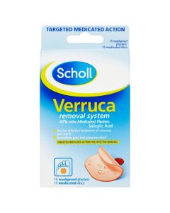 Scholl Verruca Removal System 15 Medicated Discs