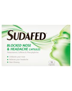 Sudafed Blocked Nose And Headache Capsules 16