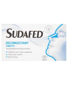 Sudafed Decongestant Tablets 12