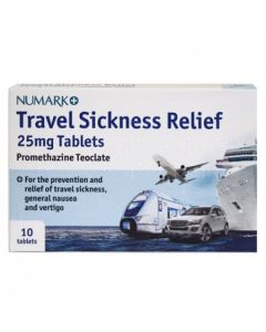 Numark Travel Sickness Tablets 25mg Promethazine 10