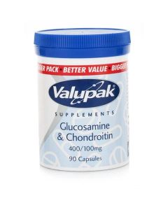Valupak Glucosamine & Chondroitin Capsules 400/100mg 90