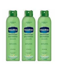 Vaseline Intensive Care Aloe Soothe Spray Moisturiser 190ml Triple Pack